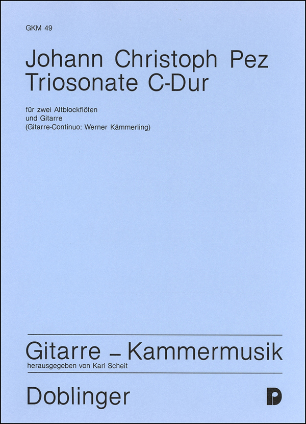 Triosonate C-Dur für 2 Altblock-&nbsp;&nbsp;flöten und Gitarre&nbsp;&nbsp;