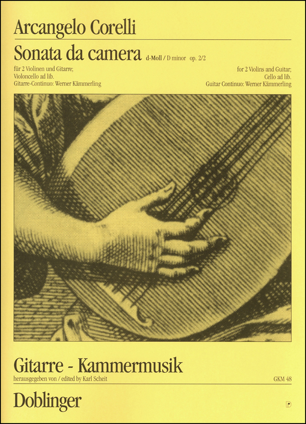 Sonata da camera op 2 Nr.2  für 2 Violinen und Gitarre (Violoncello ad. libitum)  Stimmen
