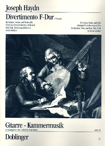 Divertimento für Gitarre,  Violine und Violoncello  Partitur und Stimmen