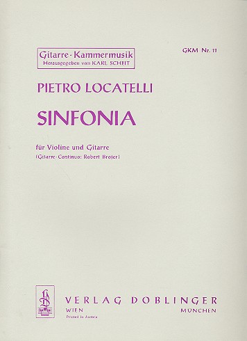 Sinfonia&nbsp;&nbsp;für Violine und Gitarre&nbsp;&nbsp;