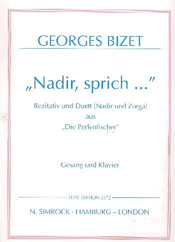 Nadir sprich aus Die Perlenfischer  für 2 Singstimmen und Klavier (dt)  