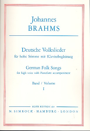 Deutsche Volkslieder Band 1&nbsp;&nbsp;für hohe Singstimme und Klavier (dt/en)&nbsp;&nbsp;