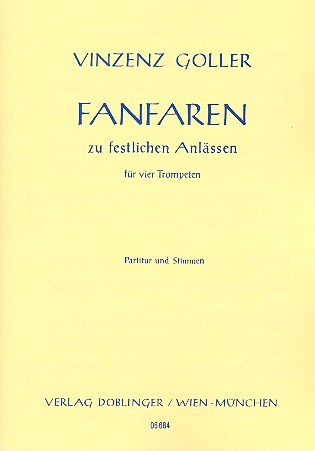 Fanfaren zu festlichen Anlässen&nbsp;&nbsp;für 4 Trompeten&nbsp;&nbsp;Partitur und Stimmen