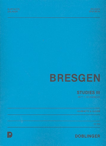 Studies 3 Band 2 für&nbsp;&nbsp;Klarinette und Klavier&nbsp;&nbsp;