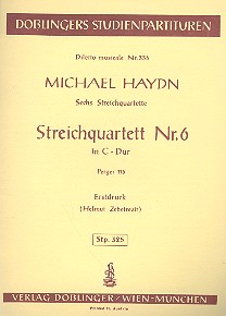 Streichquartett C-Dur Nr.6    Studienpartitur