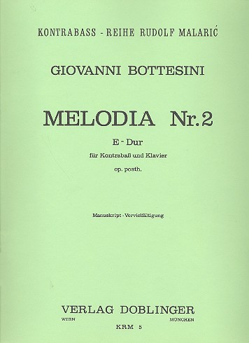 Melodia E-Dur Nr.2 op.post.&nbsp;&nbsp;für Kontrabass und Klavier&nbsp;&nbsp;