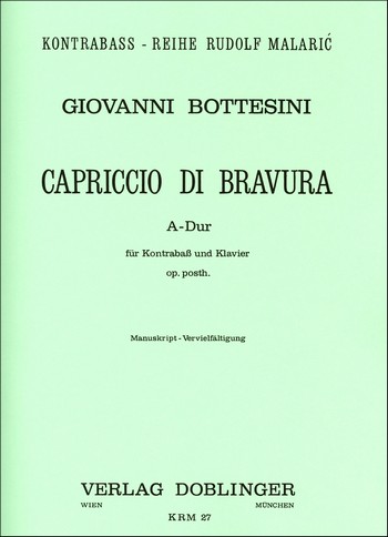 Capriccio di bravura A-Dur op.post  für Kontrabass und Klavier  