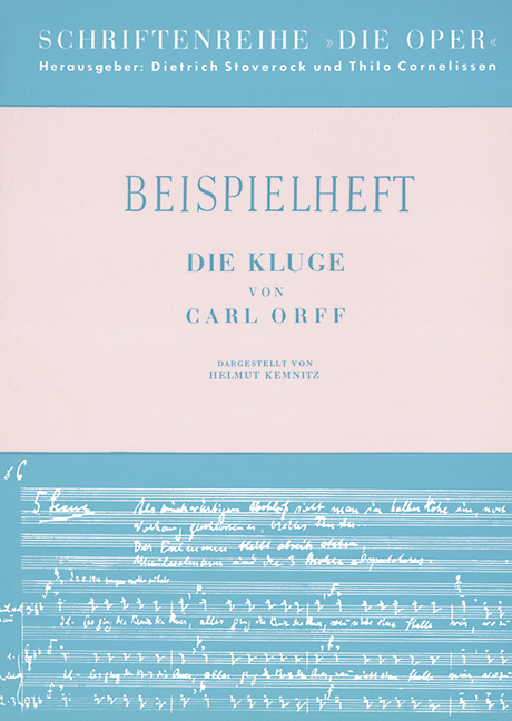 Die Kluge von Carl Orff    Beispielheft