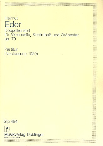 Konzert op. 70  für Violoncello, Kontrabass und Orchester  Studienpartitur