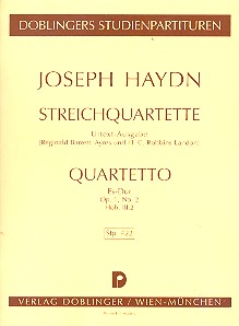 Streichquartett ES-Dur op. 1,2&nbsp;&nbsp;Hob.III:2   Studienpartitur&nbsp;&nbsp;Barrett-Ayres, Reginald, Ed.
