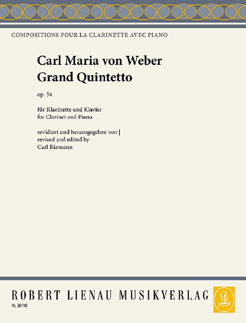Grand quintetto op.34  Für Klarinette und Streichquartett  für Klarinette und Klavier