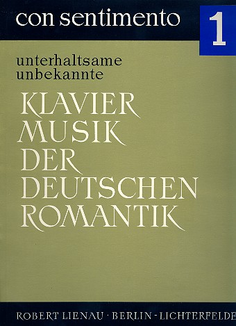 Con sentimento Band 1  für Klavier  