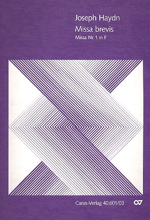 Missa brevis F-Dur Hob.XXII:1&nbsp;&nbsp;für Soli (SS), Chor und Orchester&nbsp;&nbsp;Klavierauszug