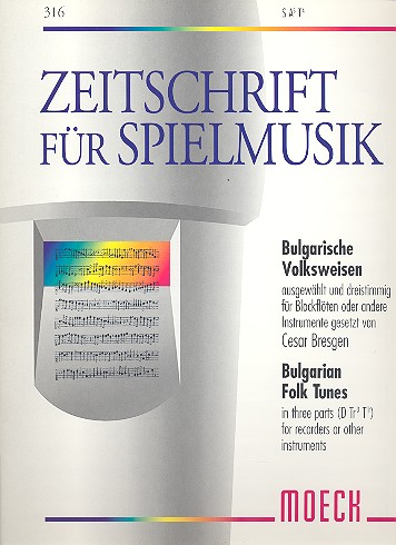 Bulgarische Volksweisen  für 3 Blockflöten (SAT)  Spielpartitur