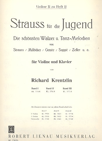 Strauss für die Jugend Band 2&nbsp;&nbsp;Violine 2 solo&nbsp;&nbsp;