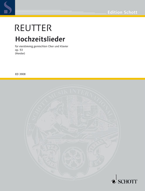 Hochzeitslieder op. 53&nbsp;&nbsp;für gemischten Chor (SATB) und Klavier&nbsp;&nbsp;Partitur - (= Klavierstimme)