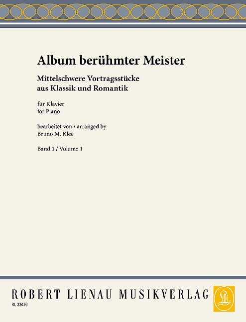 Album berühmter Meister Band 1  für Klavier  