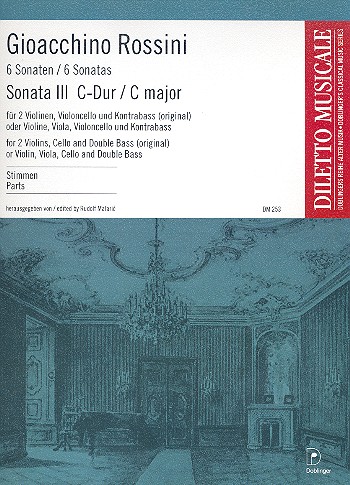 Sonate C-Dur Nr.3 für 2 Violinen,&nbsp;&nbsp;Violoncello und Kontrabass&nbsp;&nbsp;Stimmen