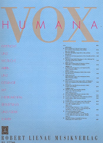 Arie (aus 'Il re pastore')  Für Tenor, Violine und Klavier  