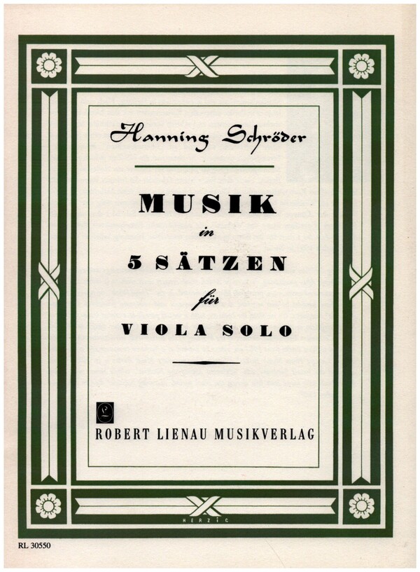 Musik in 5 Sätzen&nbsp;&nbsp;für Viola solo&nbsp;&nbsp;