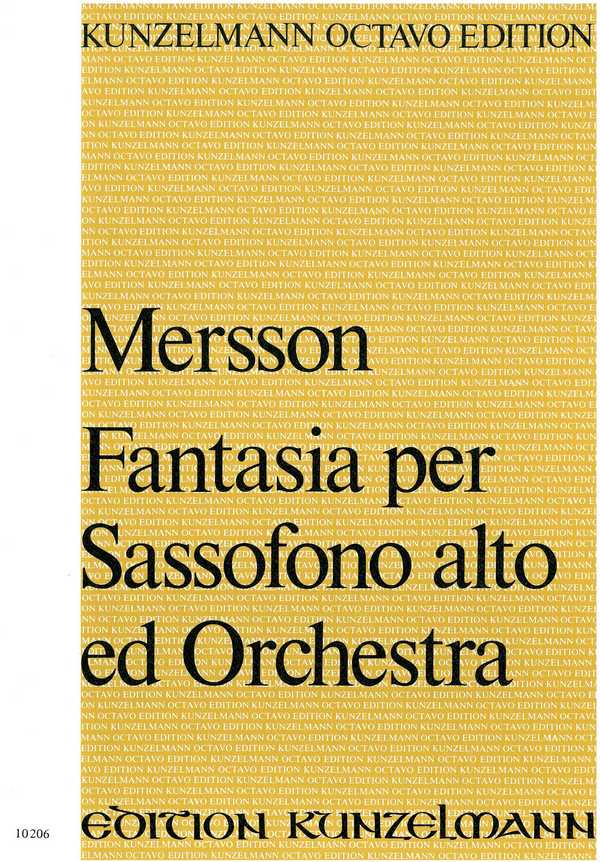 Fantasia op.37  für Altsaxophon und Orchester  Partitur