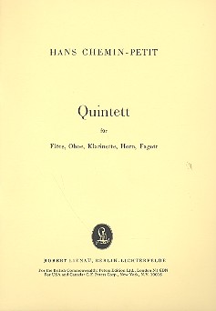 Quintett  für Flöte, Oboe, Klarinette, Horn und Fagott  Studienpartitur