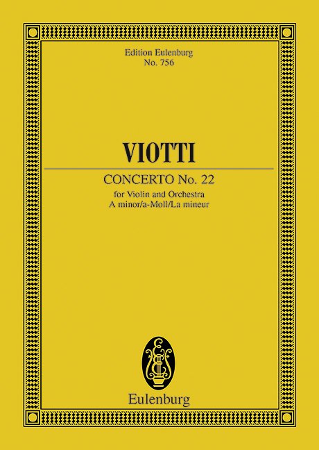 Konzert a-Moll Nr.22  für Violine und Orchester  Studienpartitur