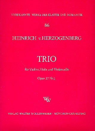 Streichtrio op.27,1  für Violine, Viola und Violoncello  Stimmen