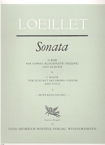 Sonate C-Dur&nbsp;&nbsp;für Sopranblockflöte (Violine) und Klavier&nbsp;&nbsp;