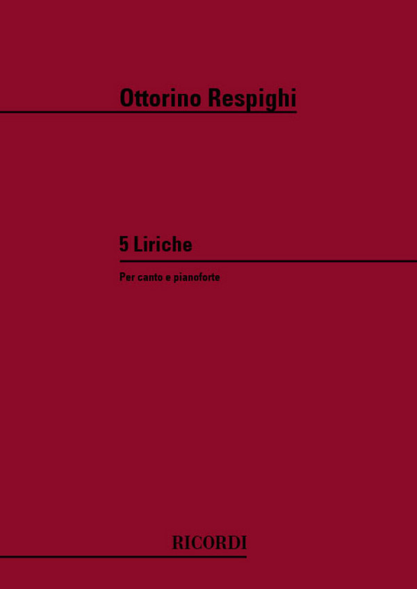 5 LIRICHE PER MEZZOSOPRANO  E PIANOFORTE (IT)  