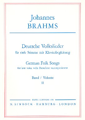 Deutsche Volkslieder Band 2&nbsp;&nbsp;für tiefe Singstimme und Klavier (en/dt)&nbsp;&nbsp;