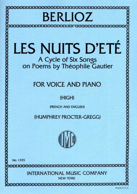 Les nuits d'été - A cycle of 6 songs&nbsp;&nbsp;for high voice and piano (en/fr)&nbsp;&nbsp;