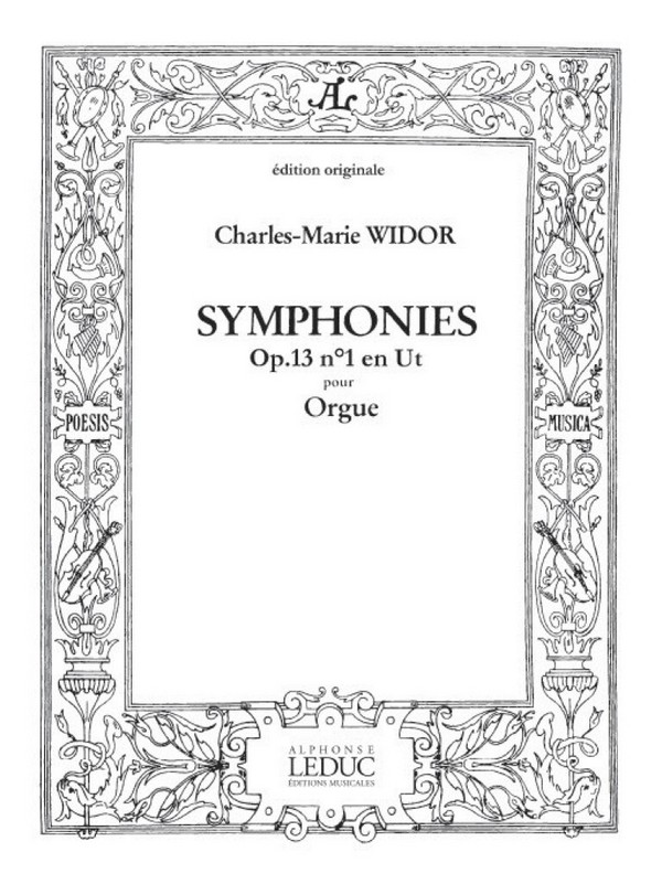 Symphonie ut majeur no.1 op.13&nbsp;&nbsp;pour orgue&nbsp;&nbsp;