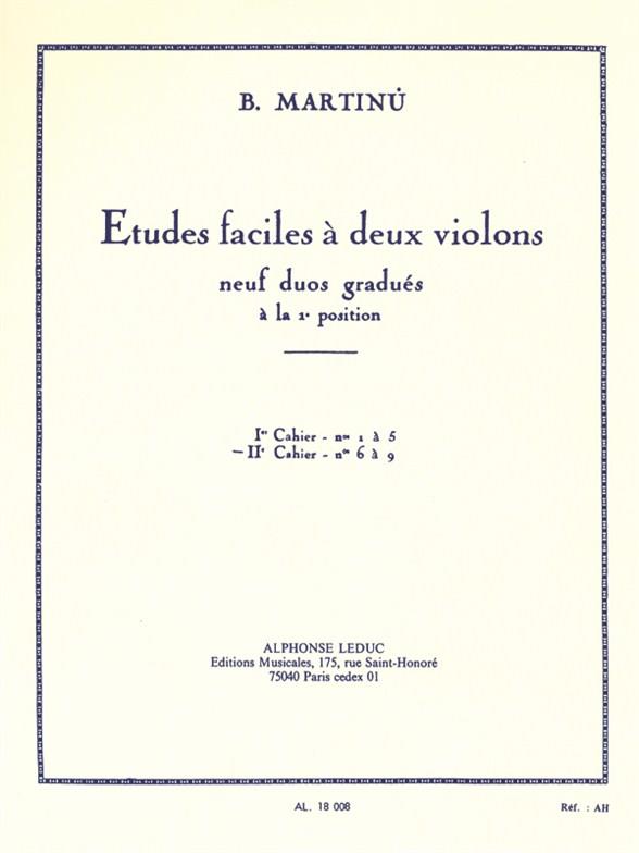 Études faciles vol.2 Duos très faciles&nbsp;&nbsp;pour 2 violons,  partition&nbsp;&nbsp;