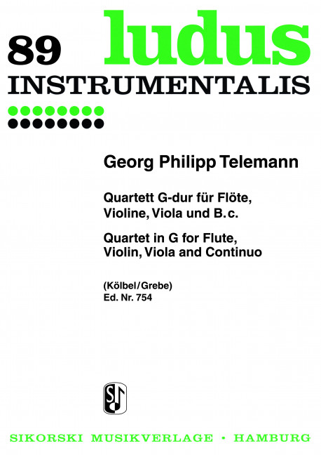 Sonate G-Dur für Altblockflöte,&nbsp;&nbsp;2 viola da gamba und Bc&nbsp;&nbsp;