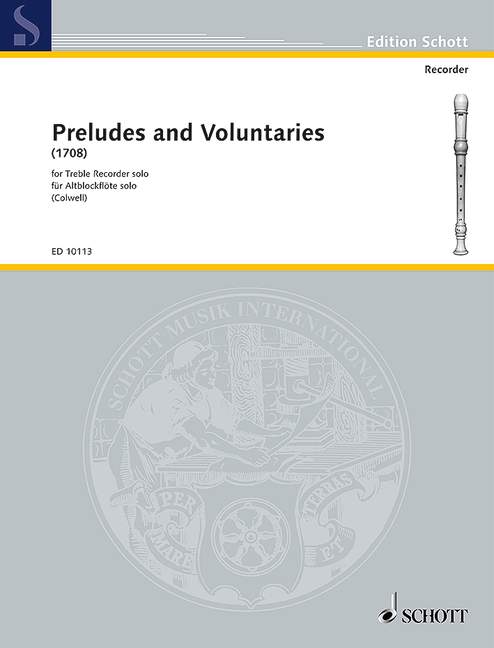 Preludes and Voluntaries&nbsp;&nbsp;for alto recorder&nbsp;&nbsp;