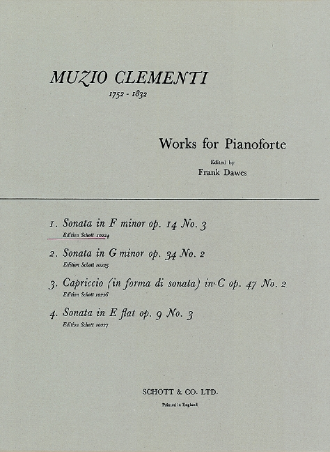 Sonate f-Moll op.14,3  für Klavier  