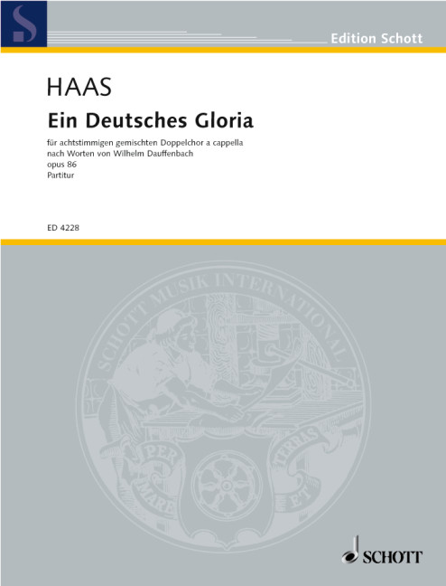 Ein Deutsches Gloria op. 86&nbsp;&nbsp;für gemischten Chor (SATB/SATB)&nbsp;&nbsp;Err:520