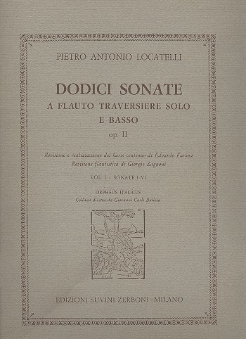 12 sonate op.2 vol.1 (nos.1-6)  per flauto traversiere e bc  