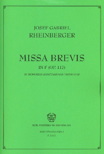 Missa in honorem sanctissimae&nbsp;&nbsp;trinitatis op.117 für gem Chor&nbsp;&nbsp;a cappella,   Partitur