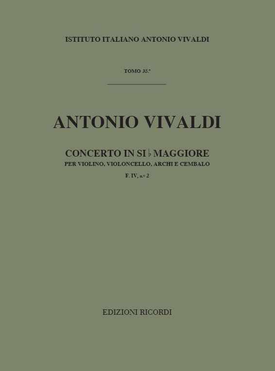Concerto si bemol maggiore RV547&nbsp;&nbsp;per violino, violoncello, archi e cembalo&nbsp;&nbsp;partitura