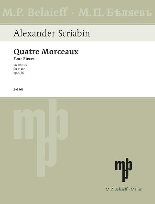 4 Morceaux op.56 für Klavier  für Klavier  