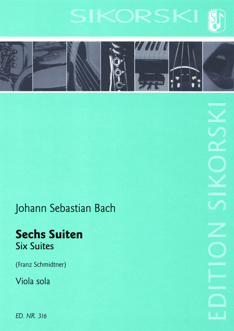 6 Suiten für Violoncello solo  für Viola solo  