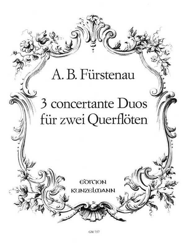 3 concertante Duos  für 2 Querflöten  Spielpartitur