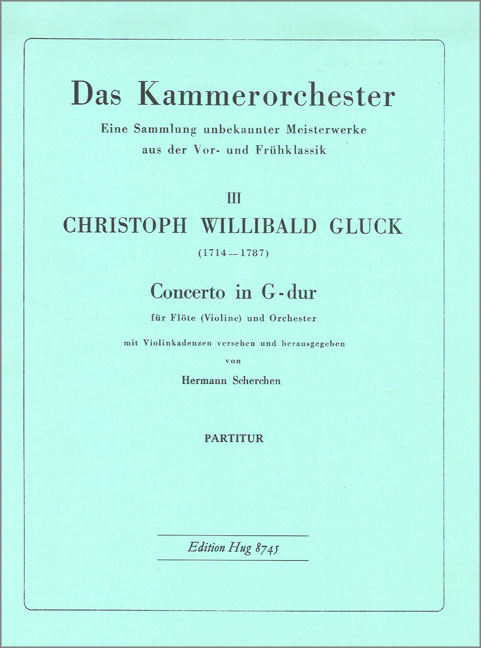 Concerto G-Dur für Flöte und&nbsp;&nbsp;Orchester&nbsp;&nbsp;Partitur