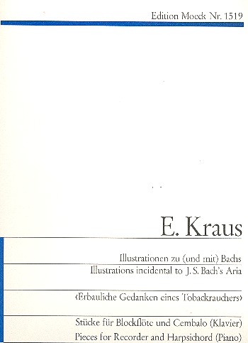 Illustration zu Bachs erbauliche  Gedanken ein Tobackrauchers  für Altblockflöte und Klavier