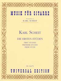 Die ersten Etüden&nbsp;&nbsp;für Gitarre&nbsp;&nbsp;