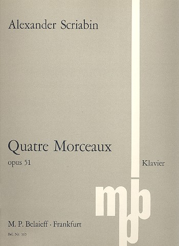 4 Morceaux op.51  für Klavier  