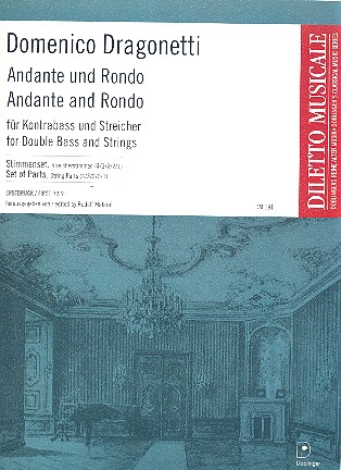 Andante und Rondo D-Dur  für Kontrabass und Streicher  Stimmen