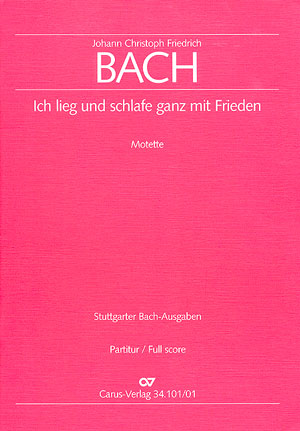 Ich lieg und schlafe ganz mit Frieden  für gem Chor (Orgel ad lib)  Partitur (dt)